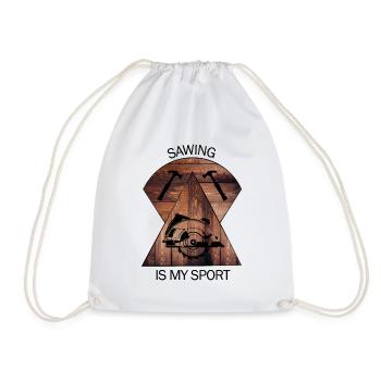 Carpenter, carpenter, carpenter, carpenter, craftsman, wood - Drawstring Bag - white - Front