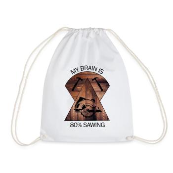 Charpentier, charpentier, charpentier, charpentier, artisan, bois - Sac de sport léger - blanc - Devant