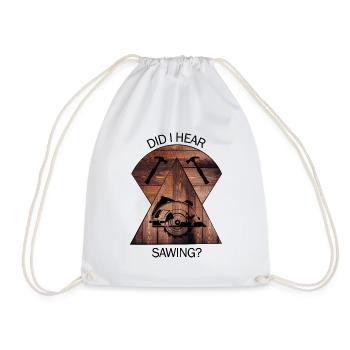 Carpenter, carpenter, carpenter, carpenter, craftsman, wood - Drawstring Bag - white - Front
