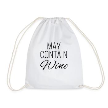 May Contain Wine - Turnbeutel - Weiß - Vorne