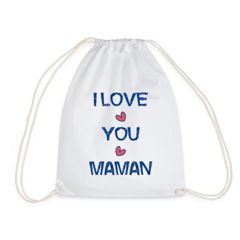 BONNE FÊTE MAMAN. MAMAN. FÊTE DES MÈRES. COEUR - Sac de sport léger - blanc - Devant