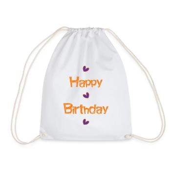 ALLES GUTE ZUM GEBURTSTAG!. ALLES GUTE ZUM GEBURTSTAG!. JAHRESTAG. - Turnbeutel - Weiß - Vorne