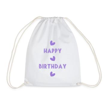 ALLES GUTE ZUM GEBURTSTAG!. ALLES GUTE ZUM GEBURTSTAG!. JAHRESTAG. - Turnbeutel - Weiß - Vorne