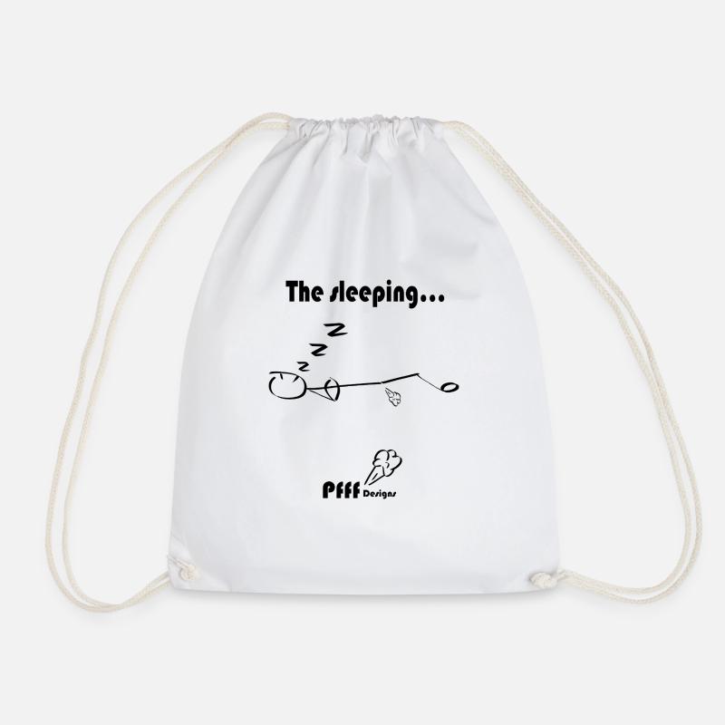 Sleeping - Drawstring Bag - white