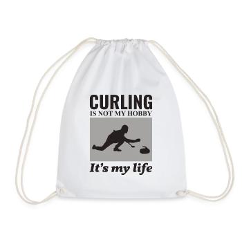 Curling Sweeping Fan Winter Ice Sport Curler Drôle - Sac de sport léger - blanc - Devant