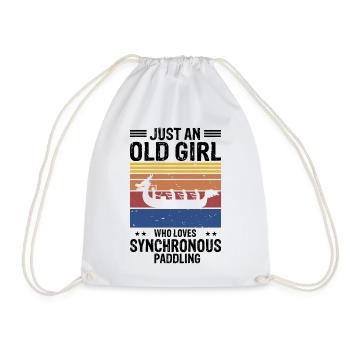 Dragon Boat Theme for Dragon Boat Paddling - Drawstring Bag - white - Front