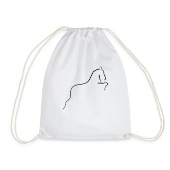horse - Drawstring Bag - white - Front