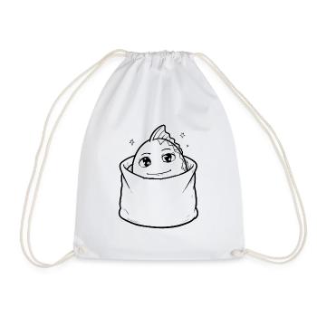 Fish Animal Bag - Drawstring Bag - white - Front
