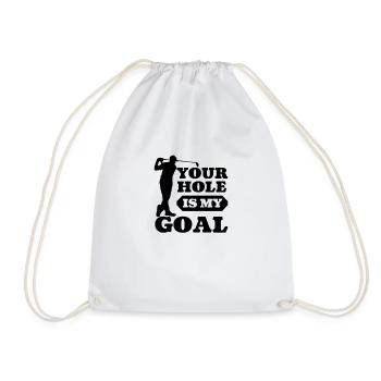 Golf blague votre trou est mon cadeau de blague de but - Sac de sport léger - blanc - Devant