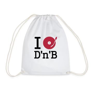 I dj / play / listen to drum and bass - Turnbeutel - Weiß - Vorne