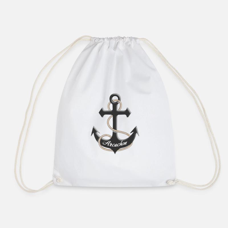 Sea Anchor - Drawstring Bag - white