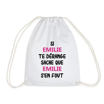 Si emilie te dérange sache que emilie - Sac de sport léger - blanc - Devant