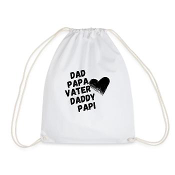 Papa, Papa, Père - Cadeau de fête des pères - Sac de sport léger - blanc - Devant