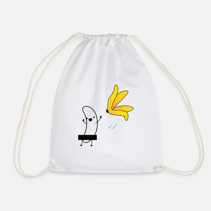 banana - Drawstring Bag - white