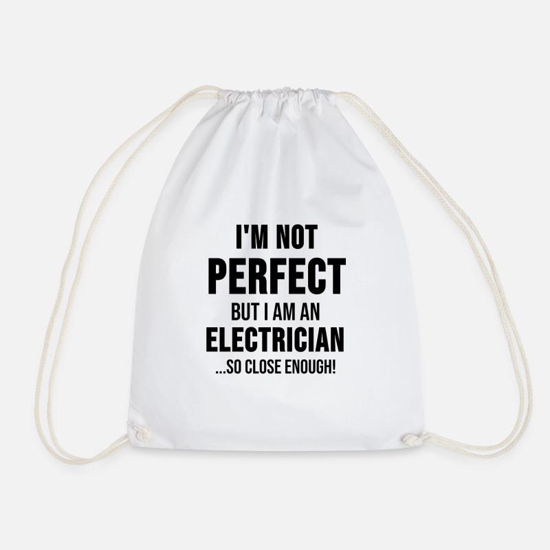 Electrician Electrical Engineering Electric Gift - Drawstring Bag - white