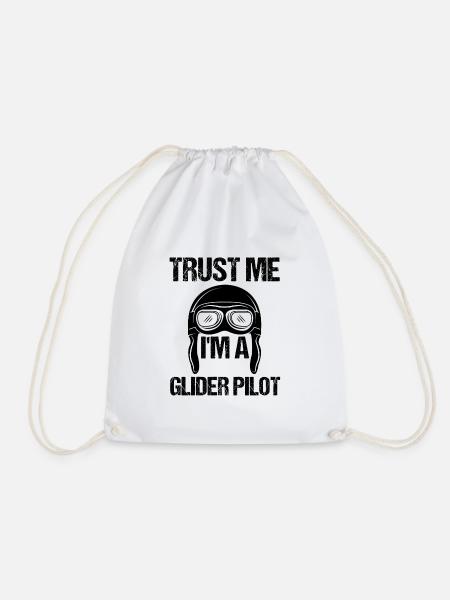 Glider glider glider gift - Drawstring Bag - white