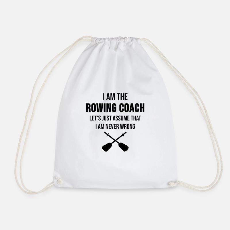 Rudern Ruderer Rudersport Trainer Geschenk - Turnbeutel - Weiß