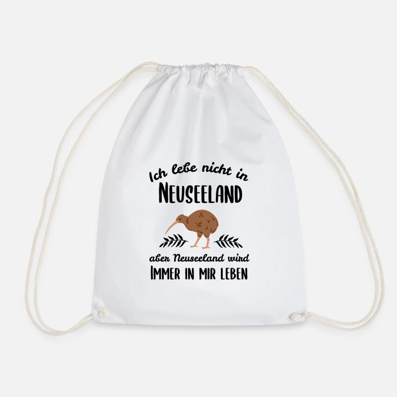 Neuseeland Ruft Und Ich Muss Gehen Kiwi Geschenk - Turnbeutel - Weiß