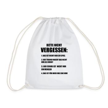 Fussballtrainer Fussball Coach Spruch Geschenk - Turnbeutel - Weiß - Vorne