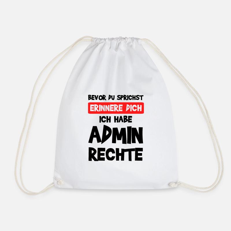 System Admin Administratoren Computer Geschenk - Turnbeutel - Weiß
