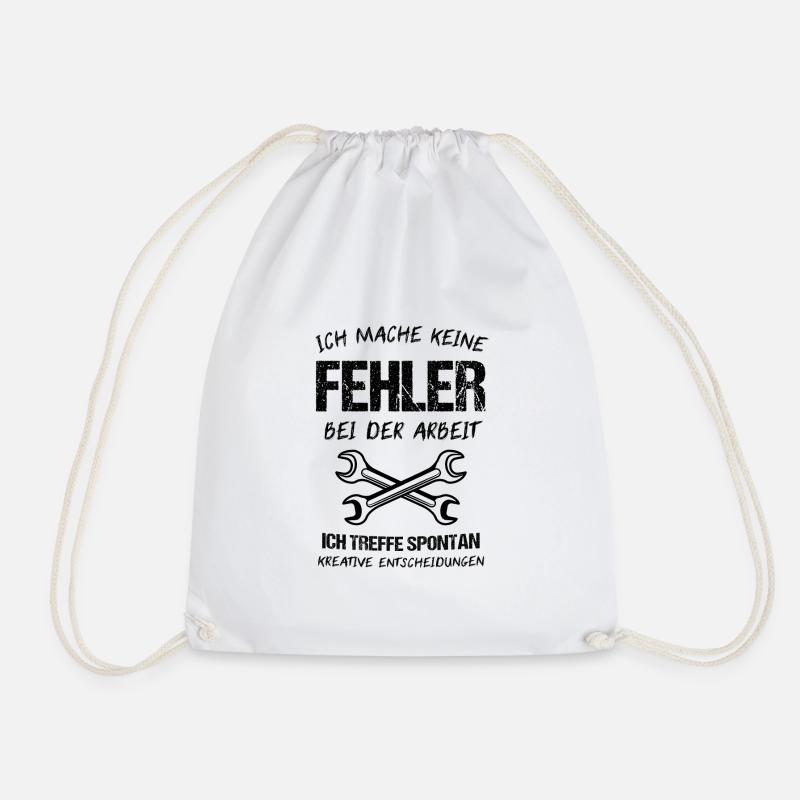 Kfz Mechaniker Schrauber Garage Cooles Geschenk - Turnbeutel - Weiß