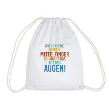 Sprüche Mittelfinger - Turnbeutel - Weiß - Vorne