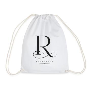 Ruhestand R Elegant Verschnörkelt Monogramm Spruch - Turnbeutel - Weiß - Vorne
