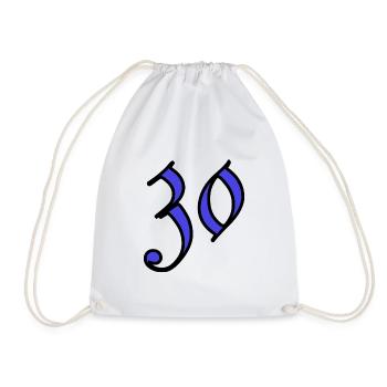 30. 30 ANS. 30e ANNIVERSAIRE. ANNIVERSAIRE 30 ANS. - Sac de sport léger - blanc - Devant