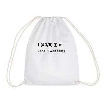 Math Gift Gift Idea Funny Joke Nerdy - Drawstring Bag - white - Front