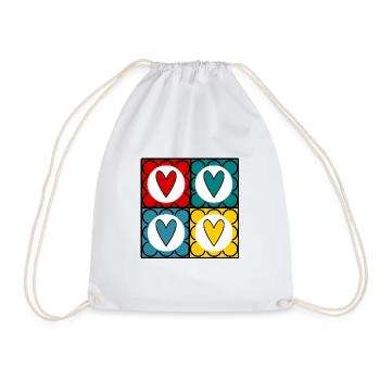 SAINT VALENTIN. JE T'AIME. I LOVE YOU. AMOUR. LOVE - Sac de sport léger - blanc - Devant
