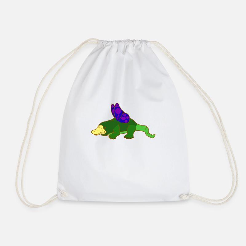 Psychedelic Platypus - Turnbeutel - Weiß