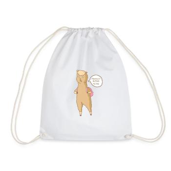 Aventure? ALPAKA mon sac ! Alpaga doux - Sac de sport léger - blanc - Devant