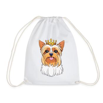 « Têtes couronnées » - Yorkshire Terrier - Sac de sport léger - blanc - Devant