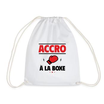 accro à la boxe, boxeur, boxeuse - Sac de sport léger - blanc - Devant