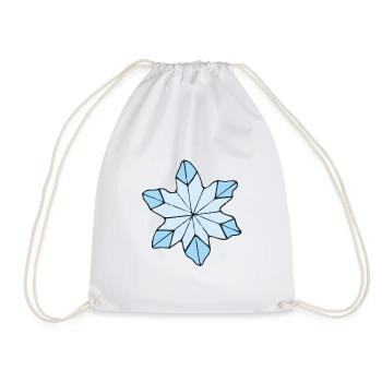 Design élégant de fleur de glace bleue - Sac de sport léger - blanc - Devant