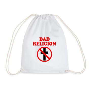 Dad religion - Drawstring Bag - white - Front