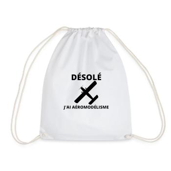 Désolé j'ai aéromodélisme - Sac de sport léger - blanc - Devant
