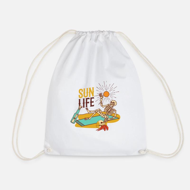 Squelette plage - Sac de sport léger - blanc