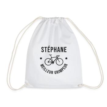 Stéphane vélo meilleur grimpeur velo cycliste - Sac de sport léger - blanc - Devant