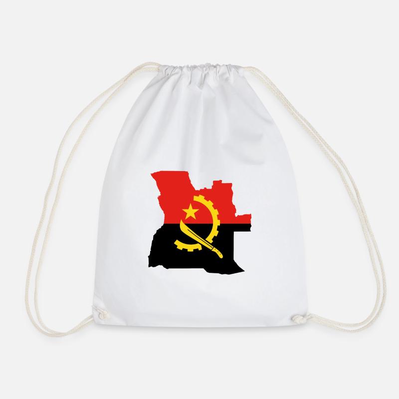 Drapeau angolais carte drapeau - Sac de sport léger - blanc