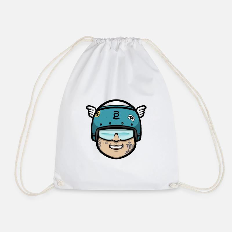 Odin biker - Drawstring Bag - white