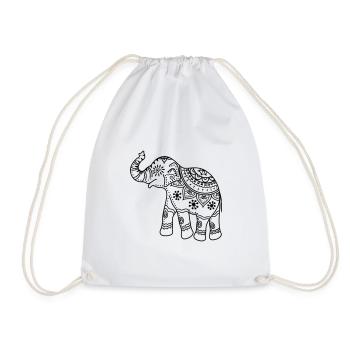 Elefant - Turnbeutel - Weiß - Vorne