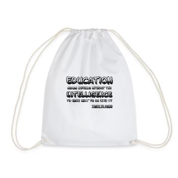 Education Level - Drawstring Bag - white - Front