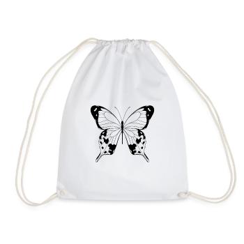 Schmetterling Isa.unprofessional - Turnbeutel - Weiß - Vorne