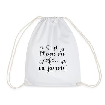 C'est l'heure de café ou jamais! - Sac de sport léger - blanc - Devant