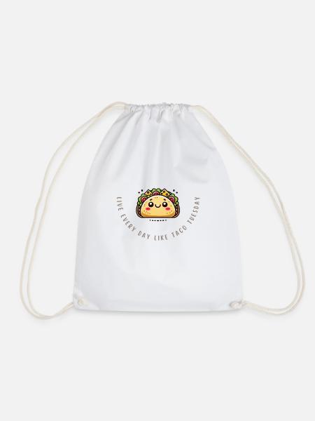 Everyday Is Taco Tuesday – Funny Food Shirt - Turnbeutel - Weiß