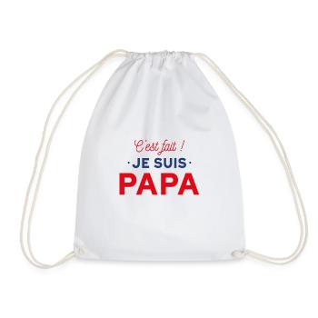 C'est fait je suis papa - Sac de sport léger - blanc - Devant
