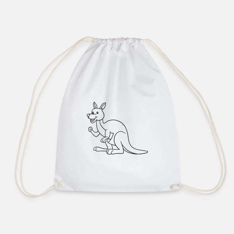Känguru, Kängurus, Geschenk, Geschenkidee - Turnbeutel - Weiß