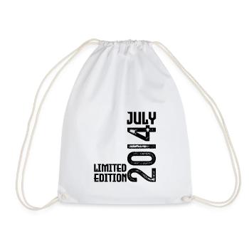 Geschenk Juli 2014. Geburtstag Juli 2014. - Turnbeutel - Weiß - Vorne