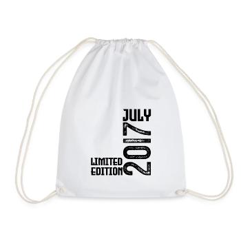 Gift July 2017. Birthday July 2017. - Drawstring Bag - white - Front